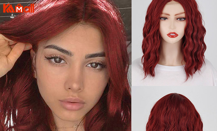 red straight hd lace front wigs